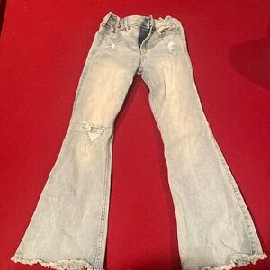 A&F high rise flare ripped jean 5/6 Long